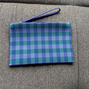 Rothy’s wristlet in blueberry gingham